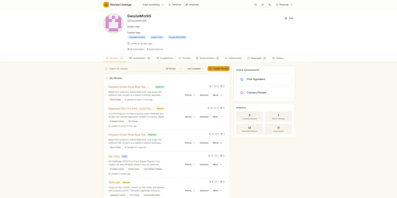 Recipe Lineage screenshot 4