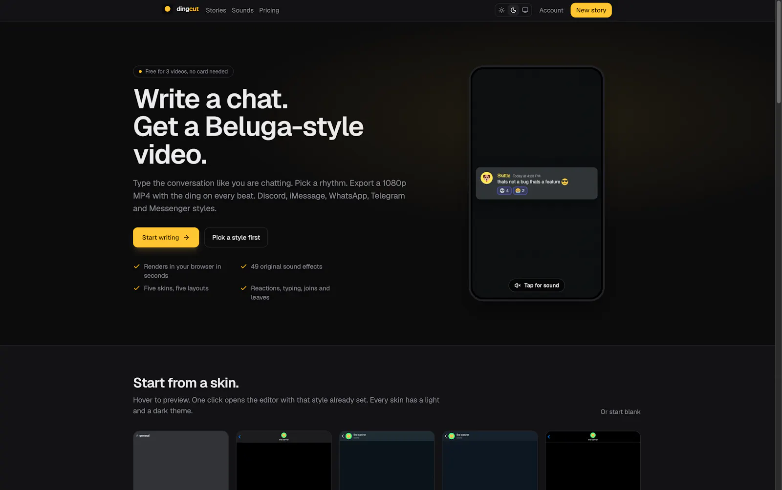 Write a chat screenshot 2