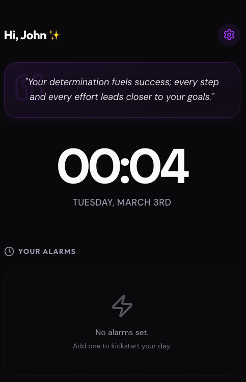 Morning Motivator –AI Voice Alarm System - Screenshot 2 showing product features and functionality