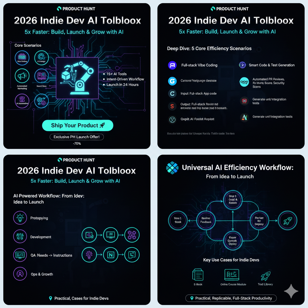2026 独立开发 AI 工具箱：从 Idea 到 Launch 的全栈加速方案 gallery image