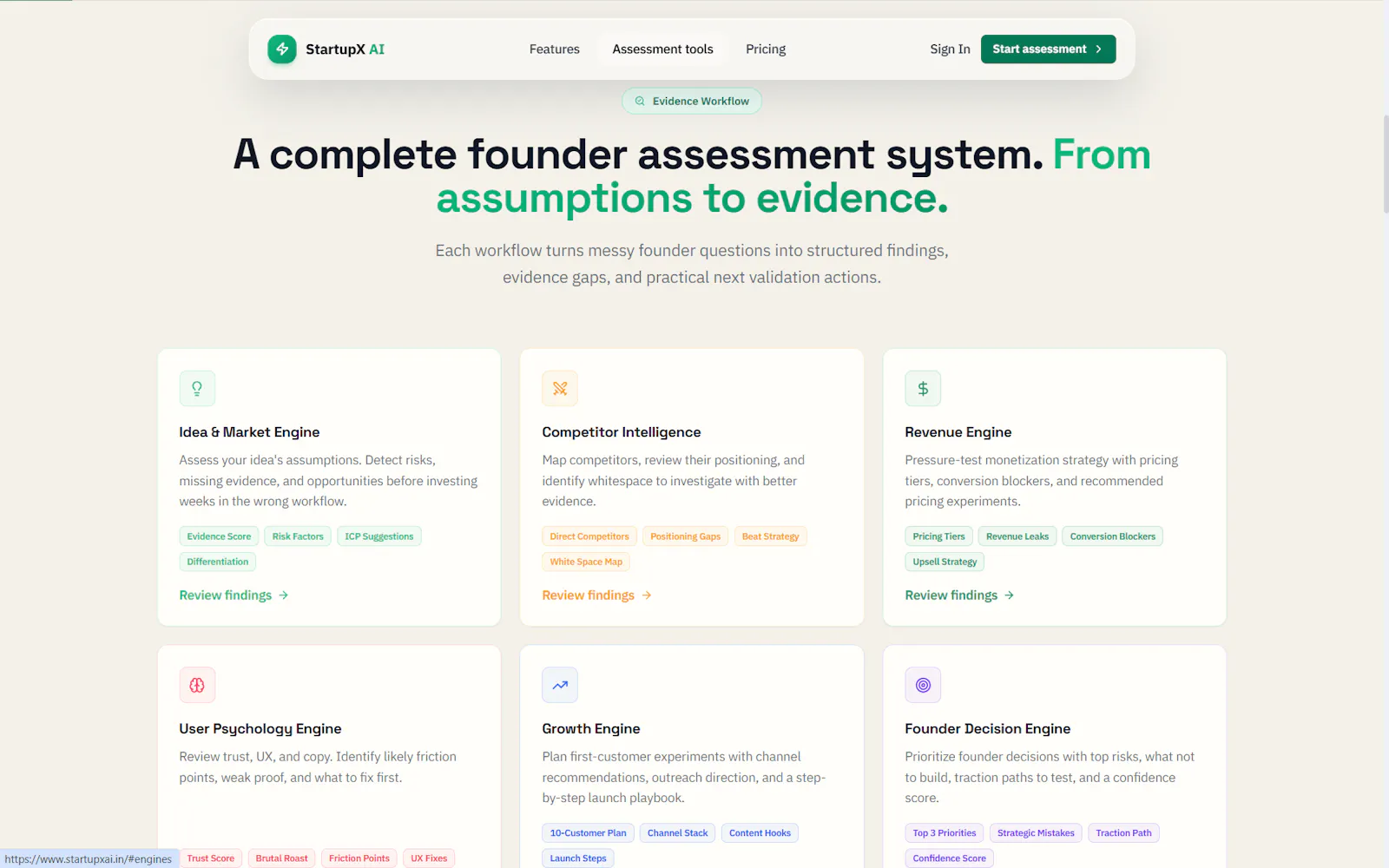 StartupX AI screenshot 2