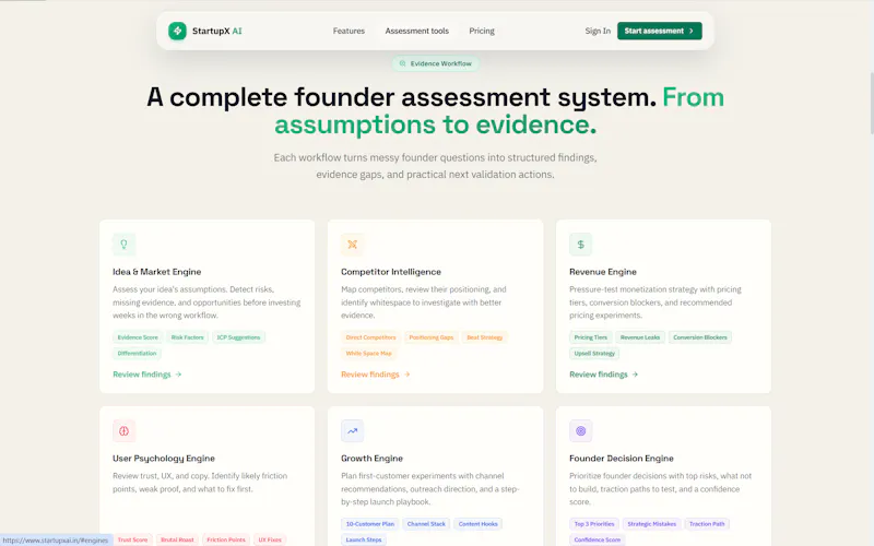 StartupX AI screenshot 2