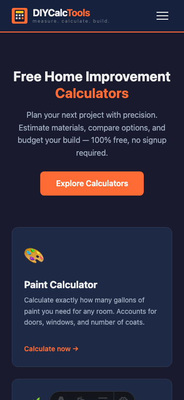 Free Home Improvement Calculators gallery image