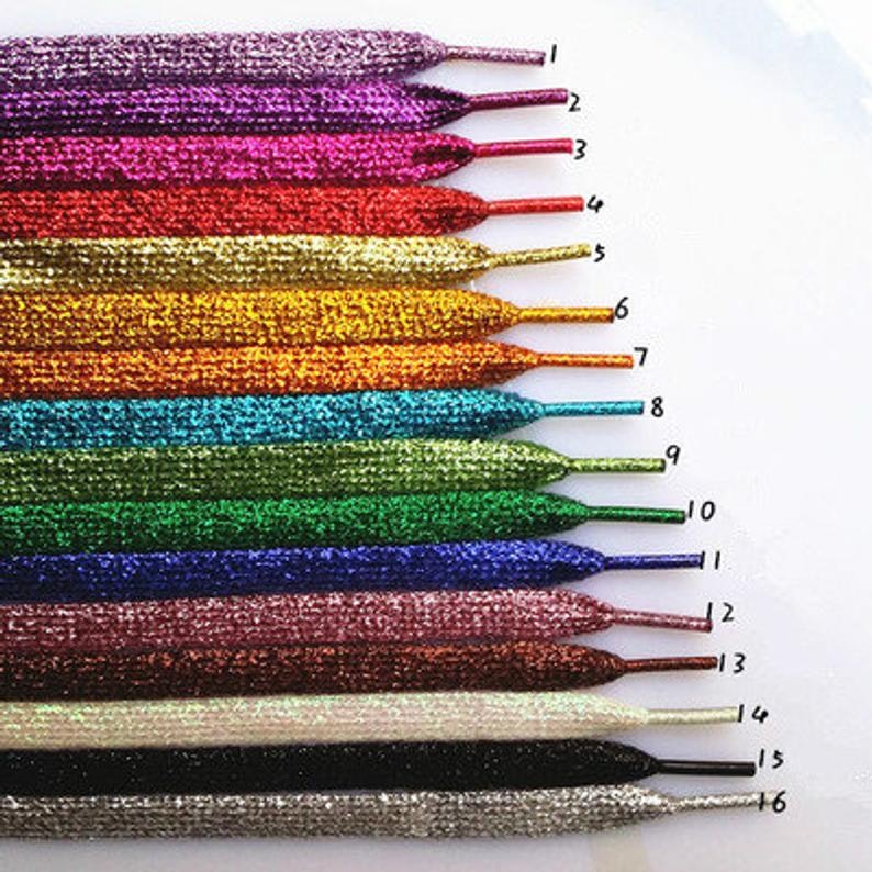 Mulitcolor Glitter Metallic Shoe Laces