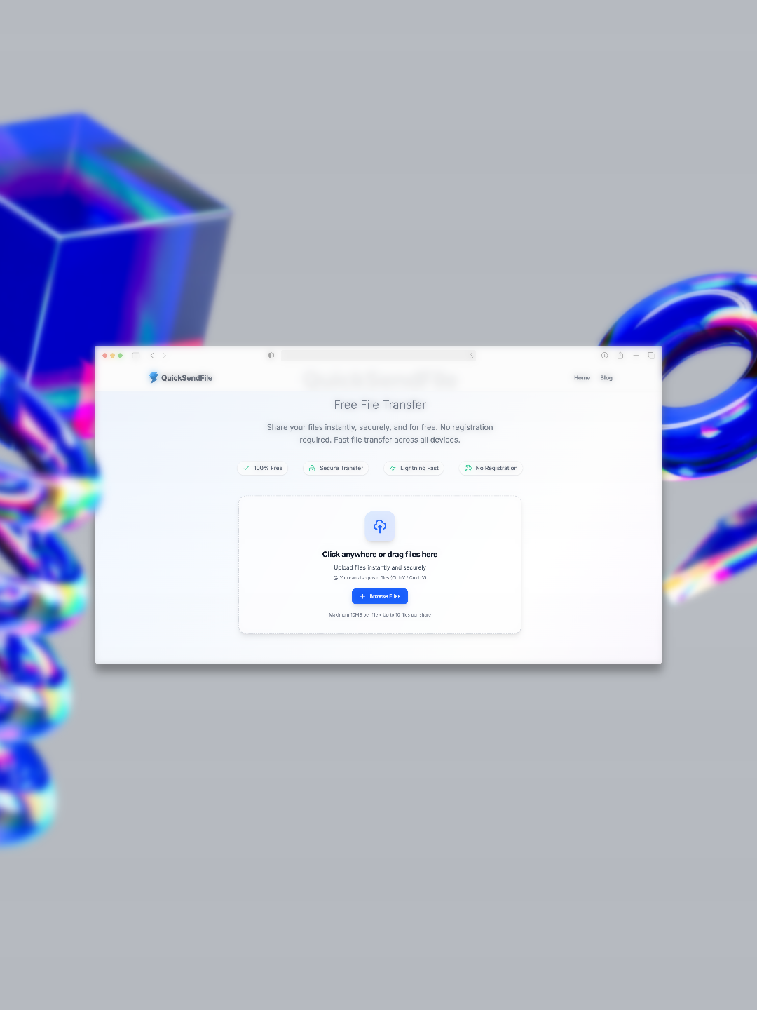 Quick Send File - Screenshot 2 showing product features and functionality
