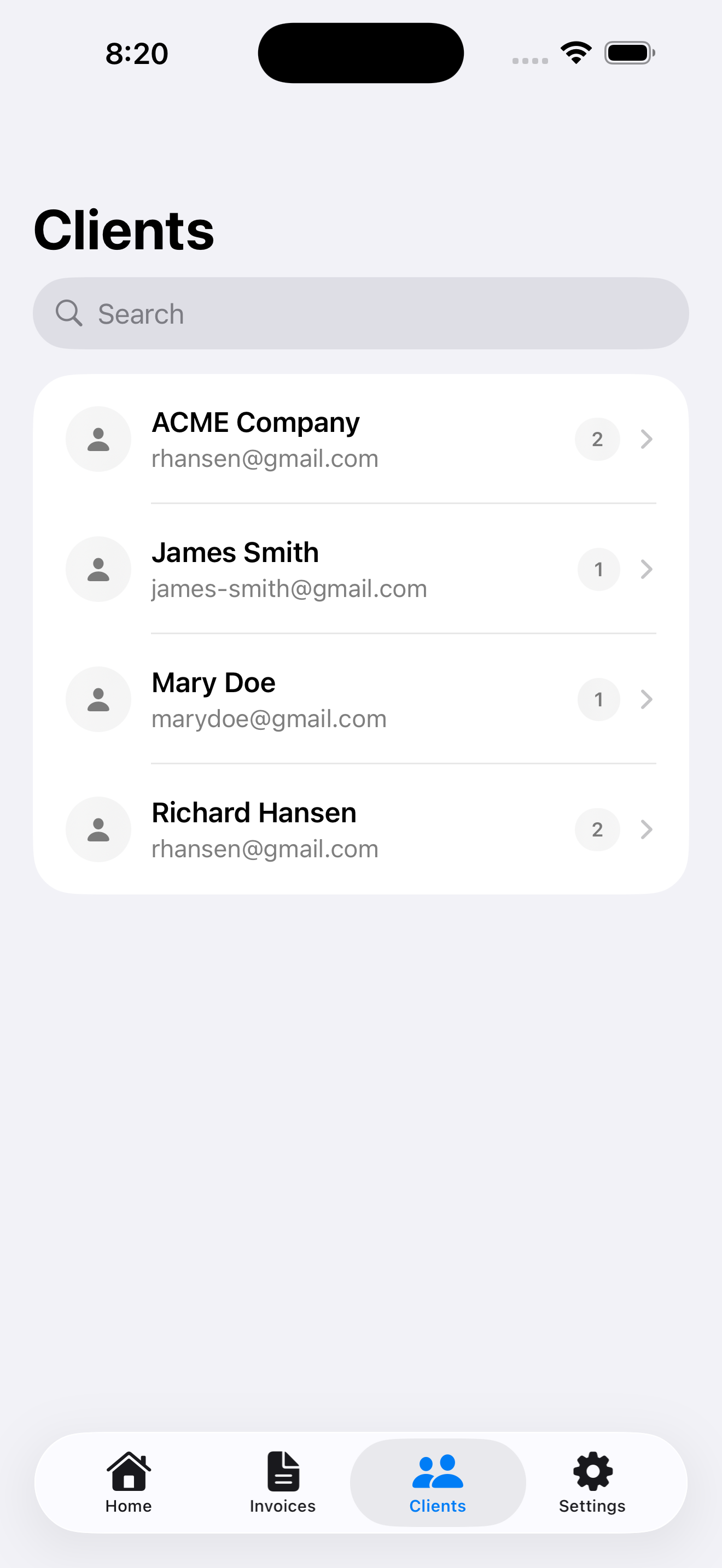 Bullet Invoices - Screenshot 5 showing product features and functionality