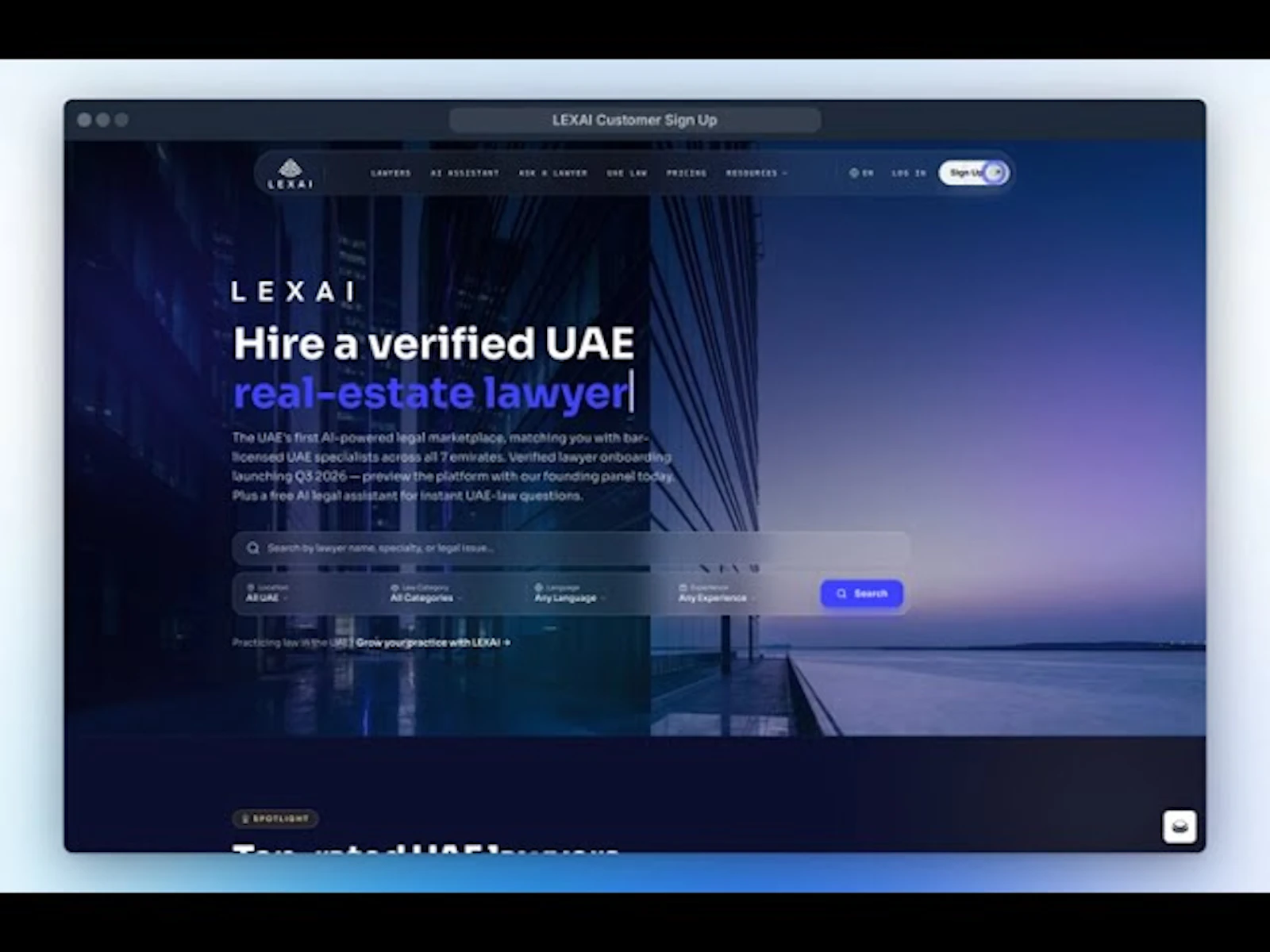 LEXAI DXB screenshot 1 (video preview)
