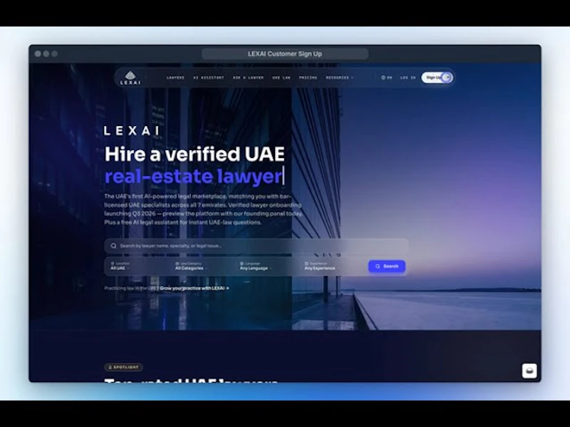 LEXAI DXB screenshot 1 (video preview)