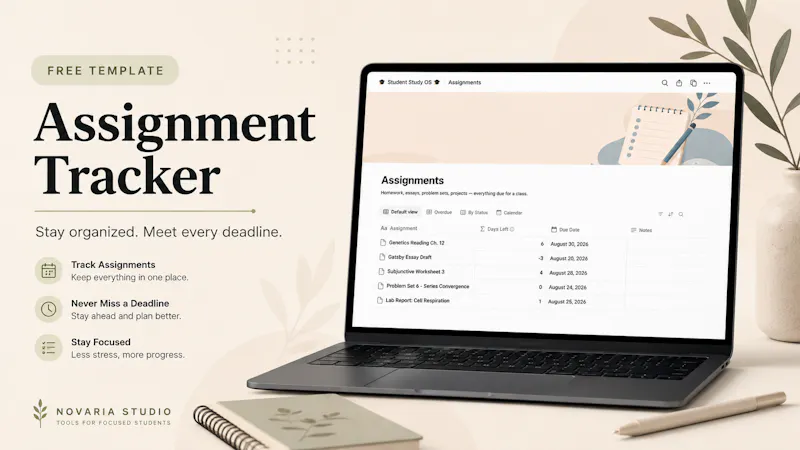 Minimal Notion Assignment Tracker screenshot 5