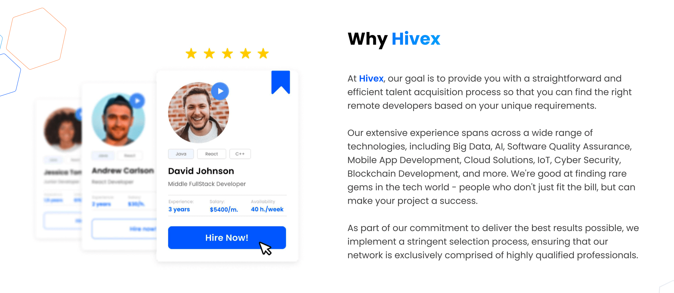 Média Hivex - Développeurs vérifiés parfaitement appariés, livrés en 72 heures 2