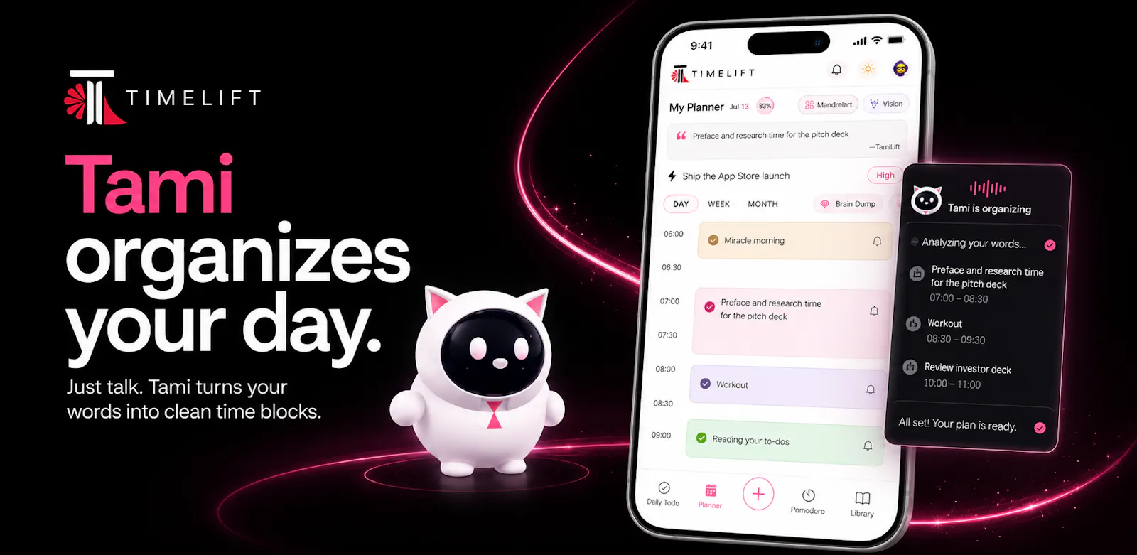 TimeLift — Voice AI Planner: Speak It.  screenshot 3