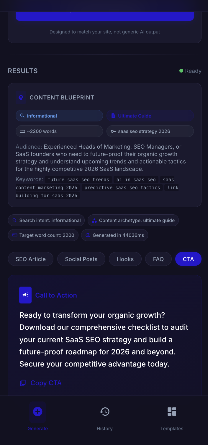 RankFlow Content Dashboard gallery image