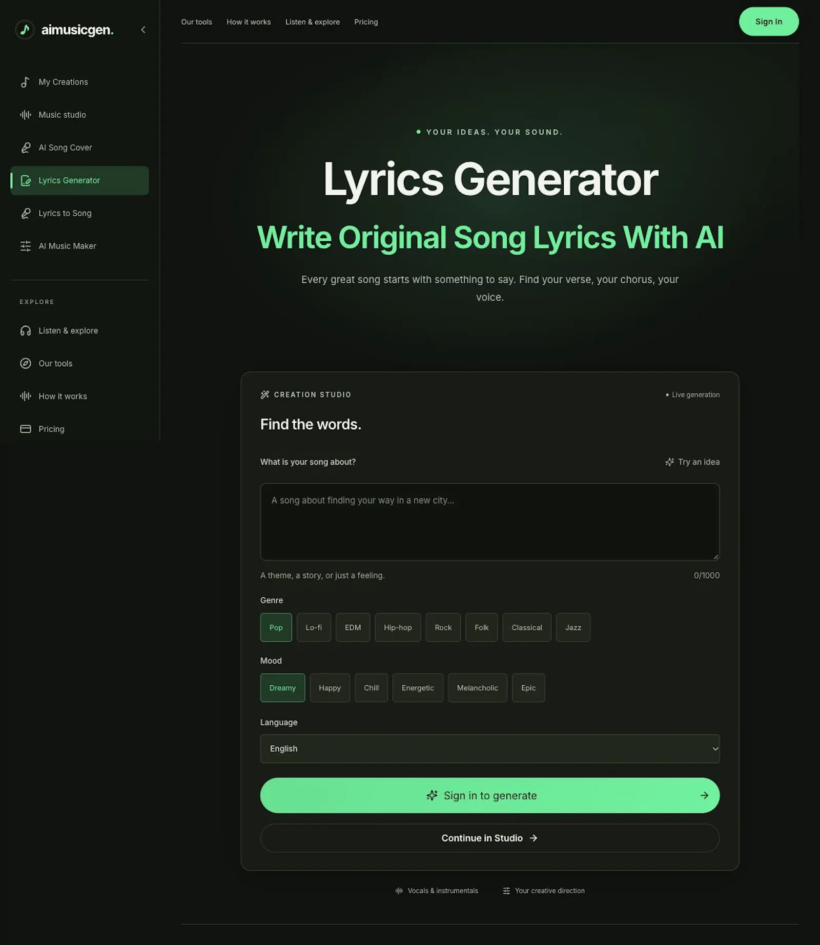 Aimusicgen screenshot 3