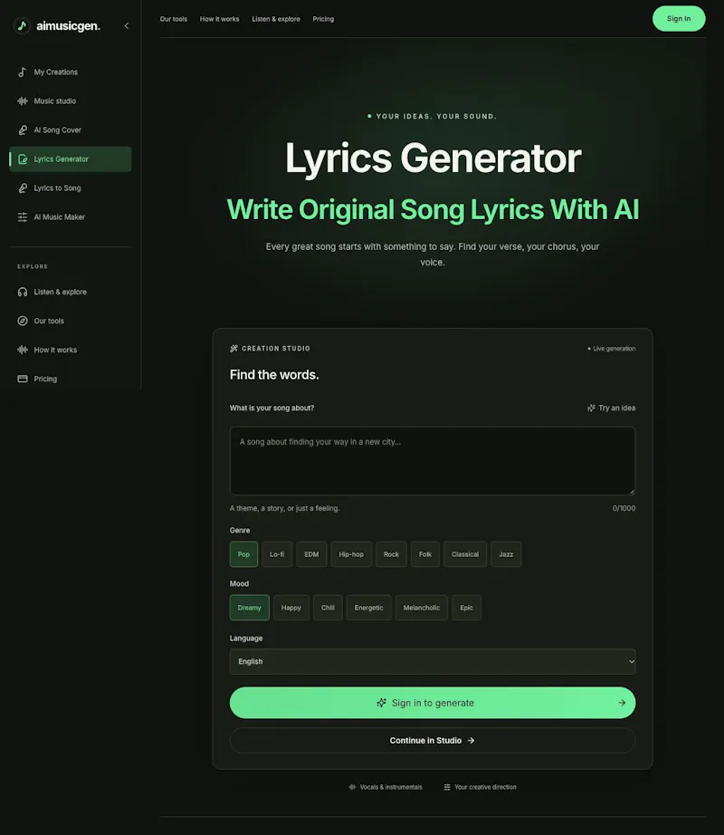 Aimusicgen screenshot 3
