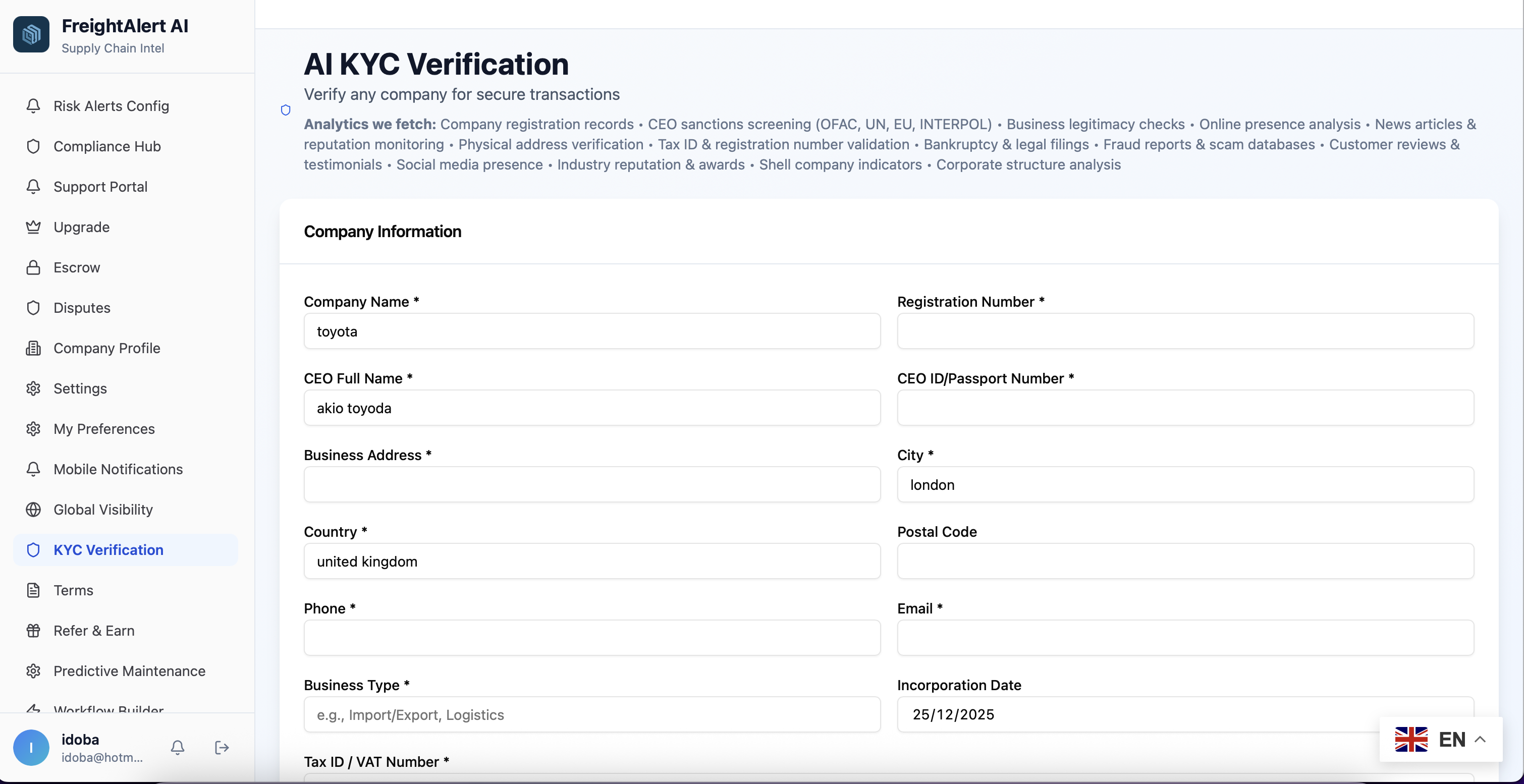 FreightAlert AI gallery image