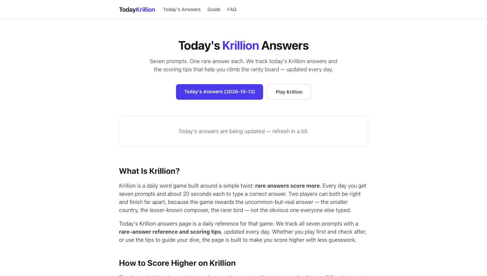 TodayKrillion screenshot 1