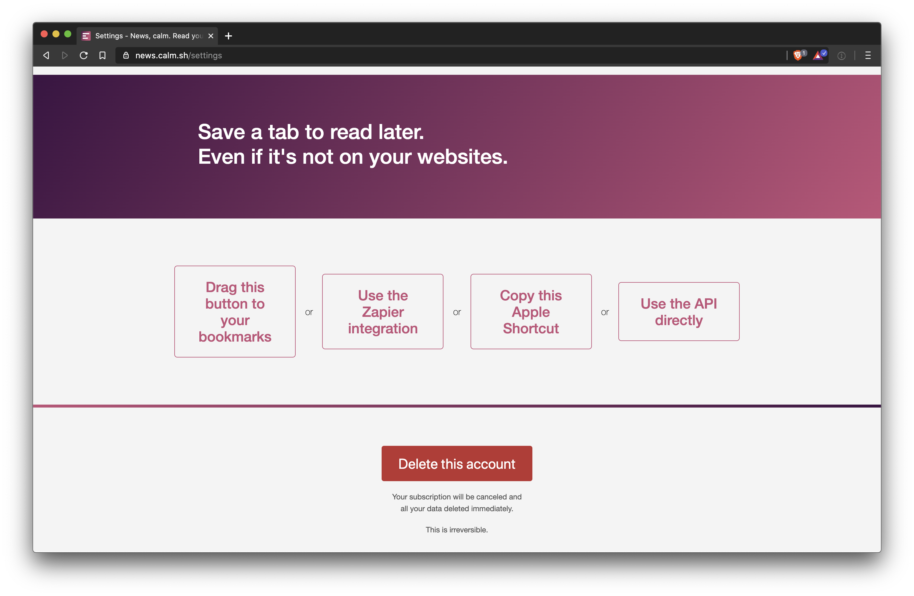 BlogInMail (Previously "News, calm.") gallery image