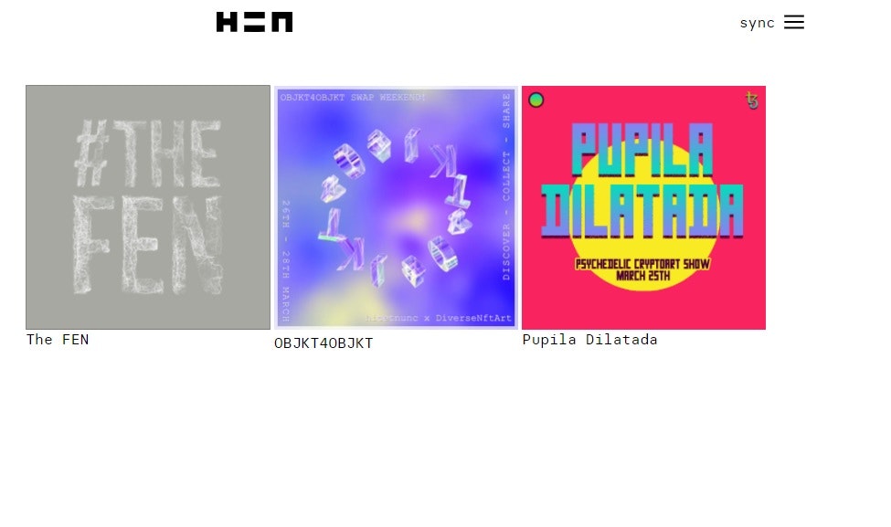 hic et nunc NFT marketplace gallery image