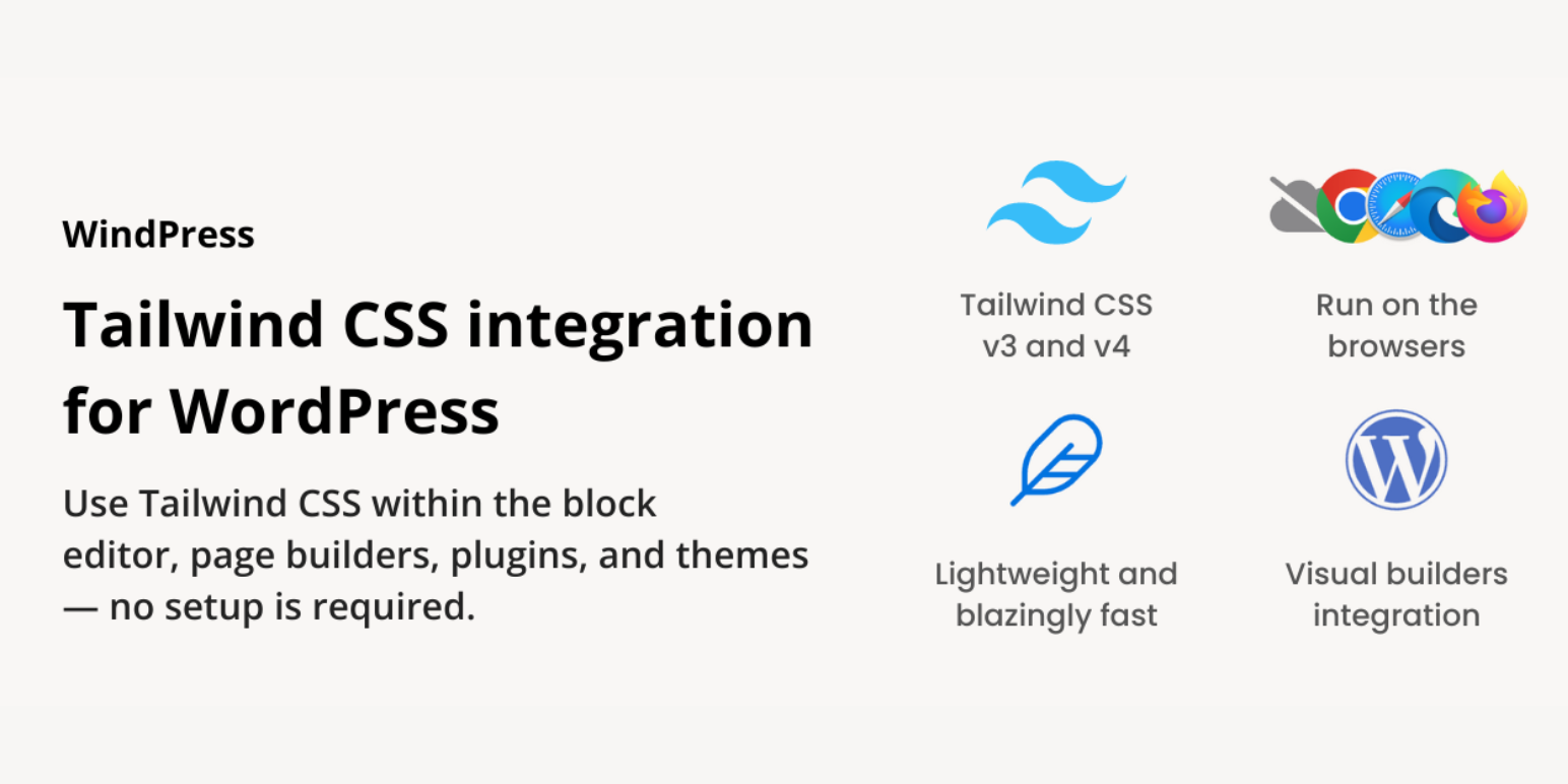 Windpress - Rückenwind -CSS -Integration für WordPress - Plug -and -Play Medien 1