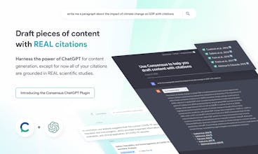 ChatGPTとConsensusプラグインの協力 : ChatGPTとConsensusプラグインが協力して、科学的なサポートを備えたコンテンツの起草における重要な研究支援を提供します。