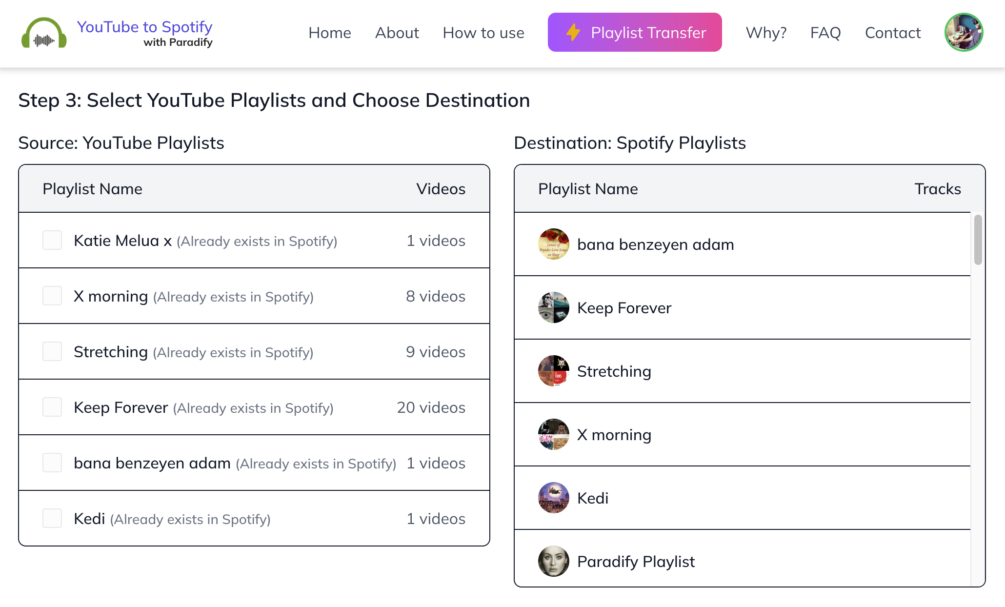 YouTube для Spotify с Paradify - YouTube для Spotify Playlist Transfer медиа 3