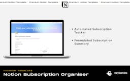 Notion Subscription Organiser media 2