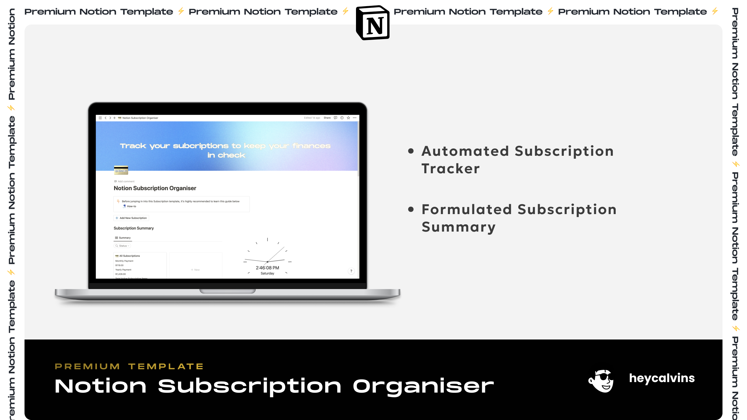 Notion Abonelik Organizatörü - Finansmanızı kontrol altında tutmak için aboneliklerinizi izleyin medya 2