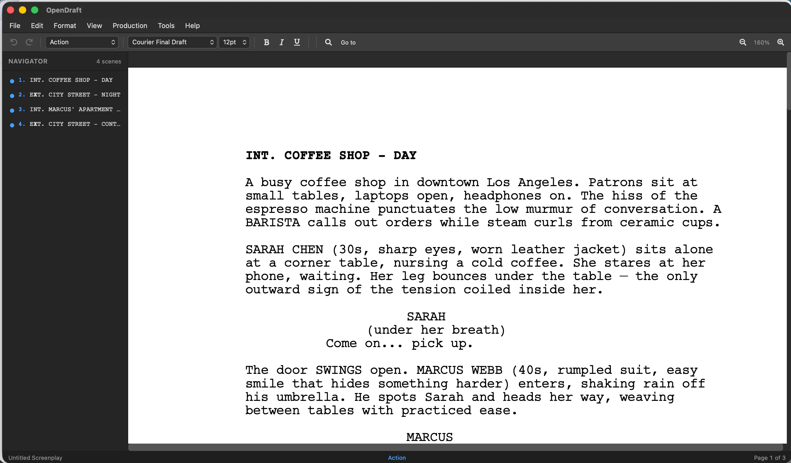 OpenDraft — Free Screenwriting Software gallery image