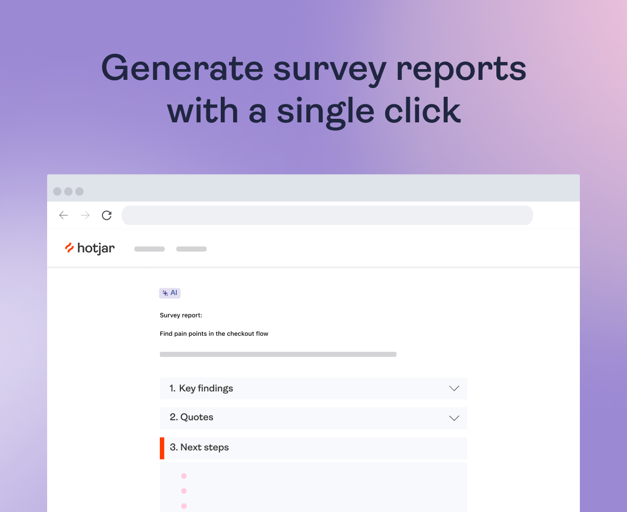 Hotjar AI voor enquêtes - Zeg hallo tegen uw nieuwe enquête -assistent media 5