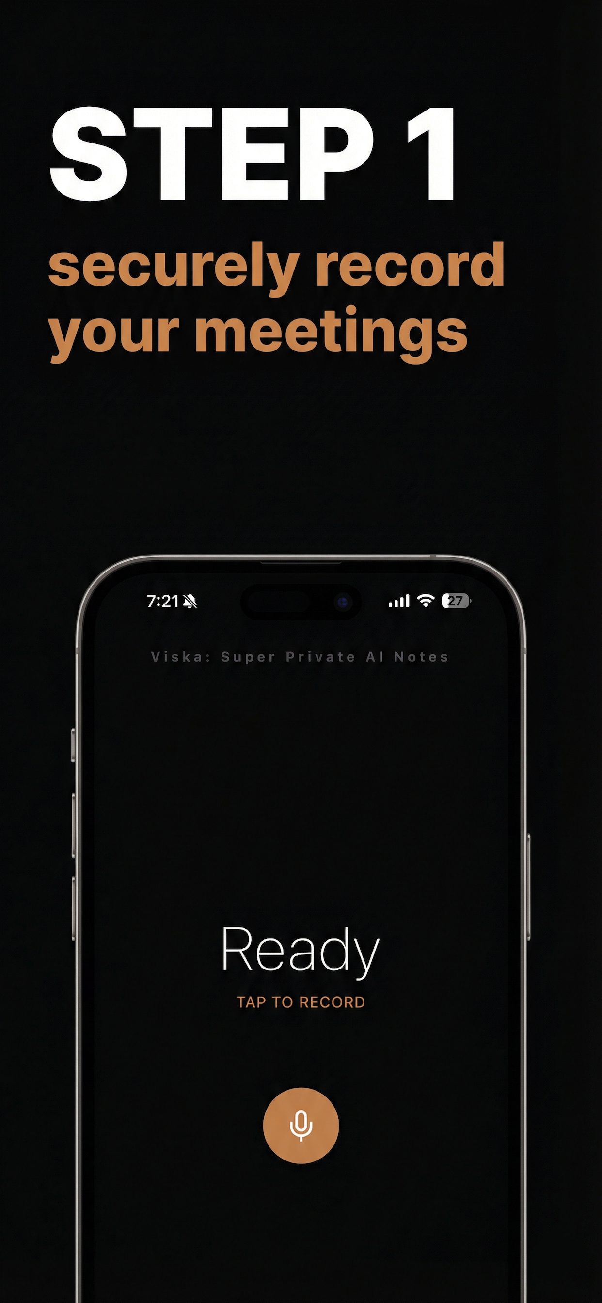 Viska: Private AI Meeting Notes - Screenshot 3 showing product features and functionality
