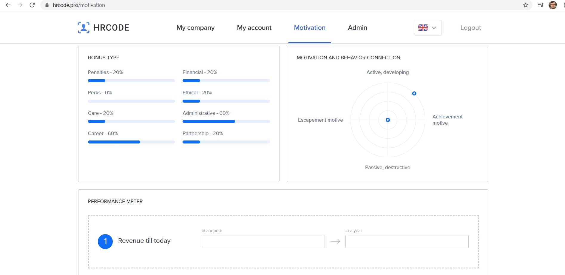 HR Code - motivation type analysis tool  gallery image