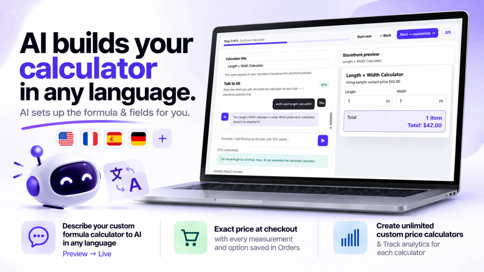 Price Calculator? Just Ask AI ✦ Shopify gallery image