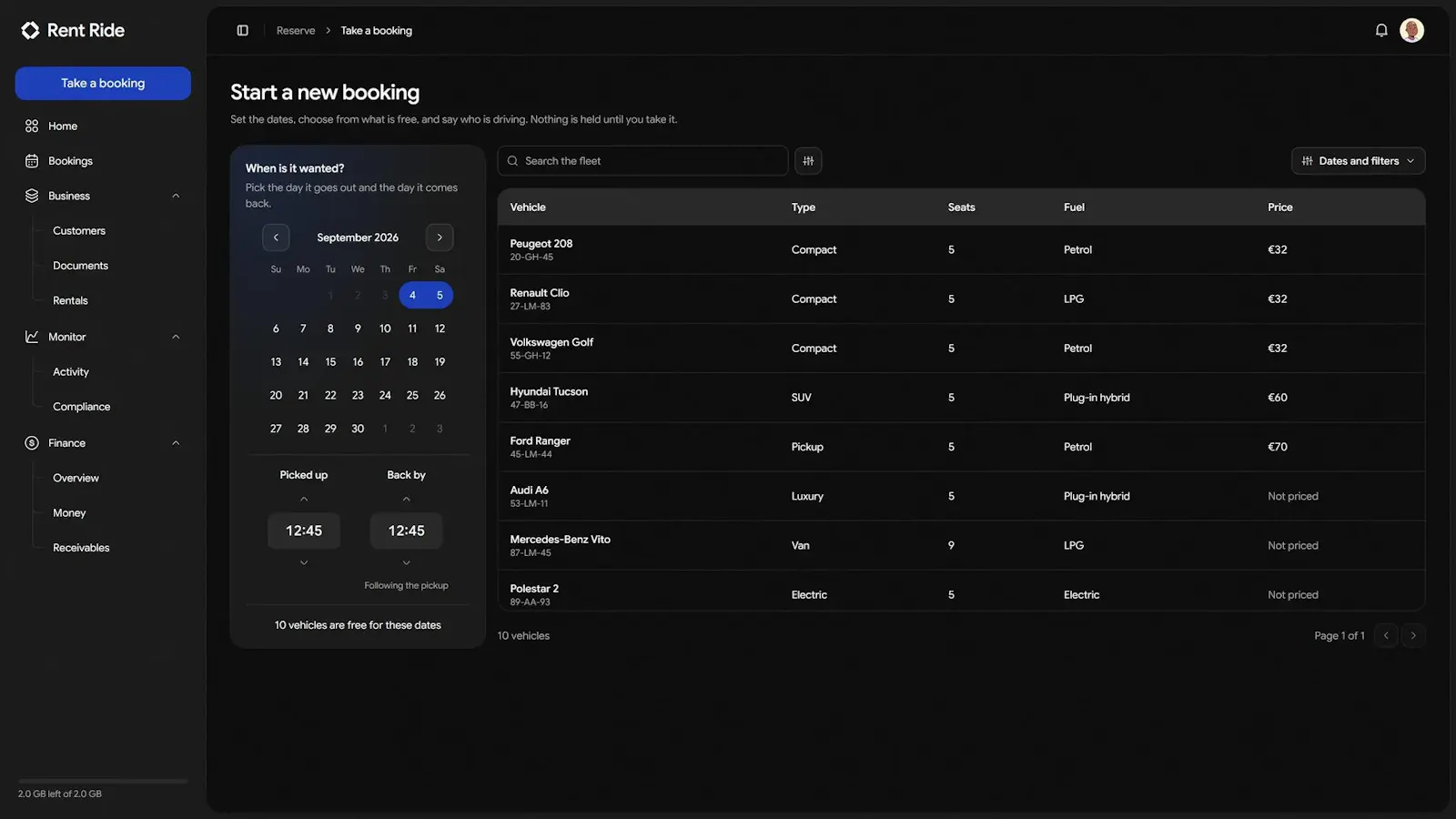 Rent Ride screenshot 2