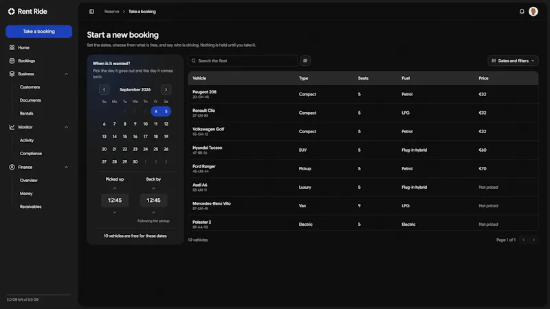 Rent Ride screenshot 2