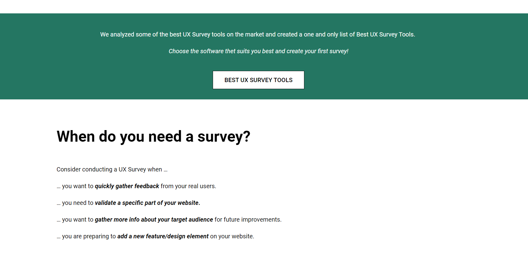 UX surveys guide gallery image