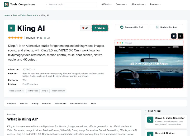 AI Tools Comparisons screenshot 3
