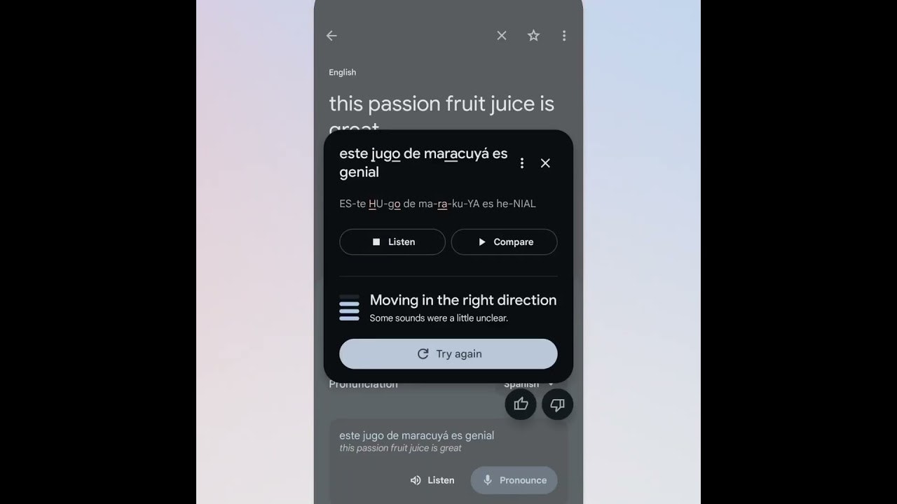 Google Translate Pronunciation Practice gallery image