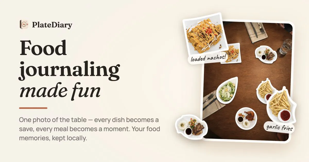 PlateDiary - Food Journaling Made Fun gallery image