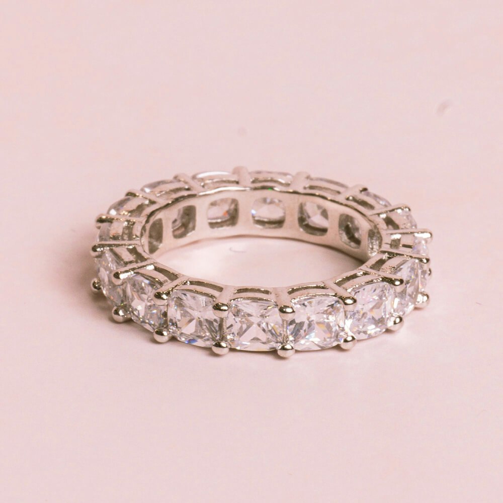 Get Cushion Cut Silver Ring in Sydney