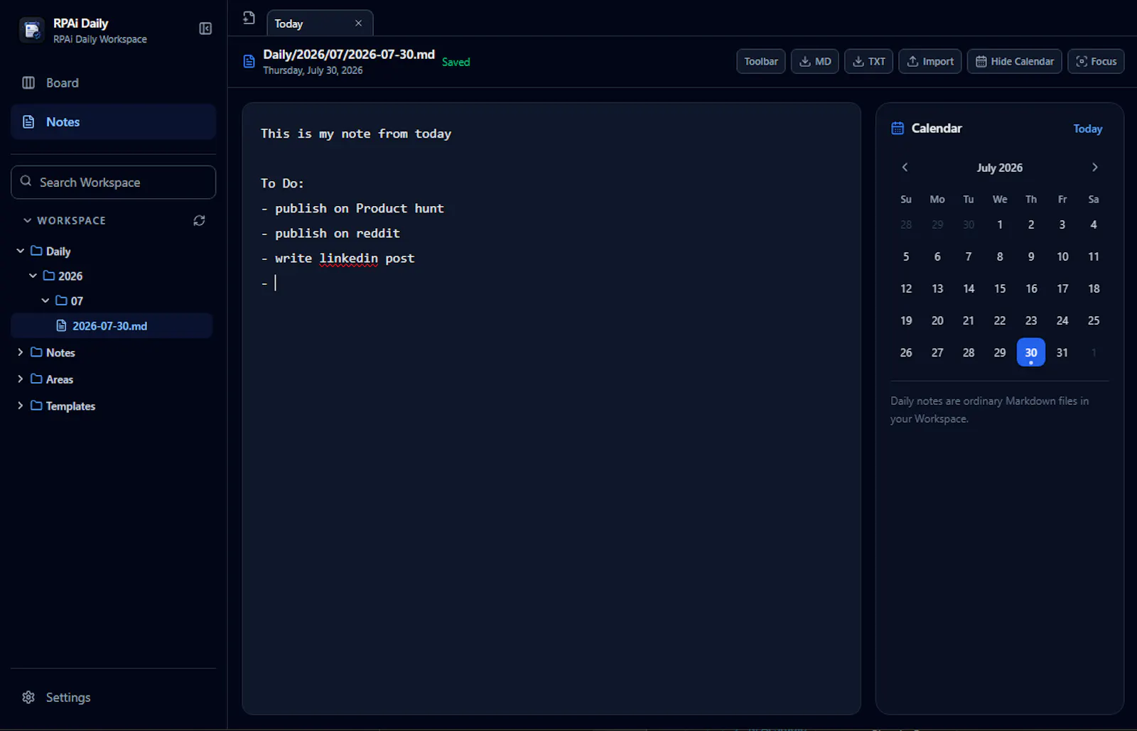 RPAi Daily screenshot 1
