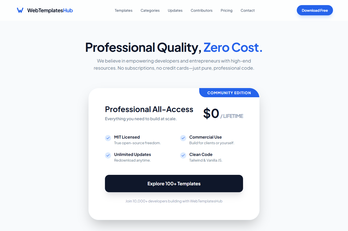 Web Templates Hub gallery image