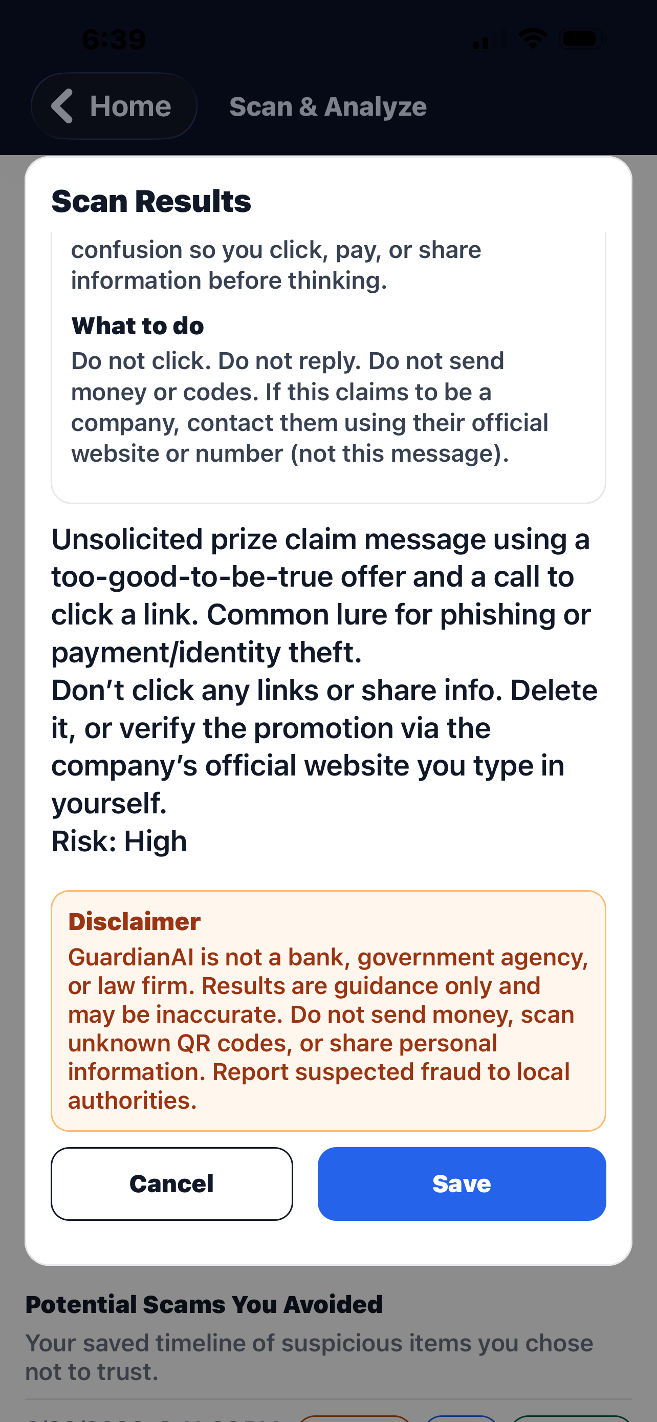 GuardianAI: Scam Defense App gallery image