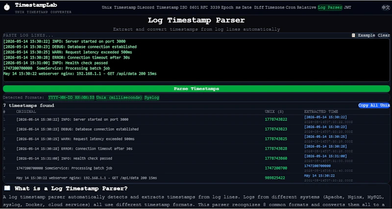 TimestampLab screenshot 1