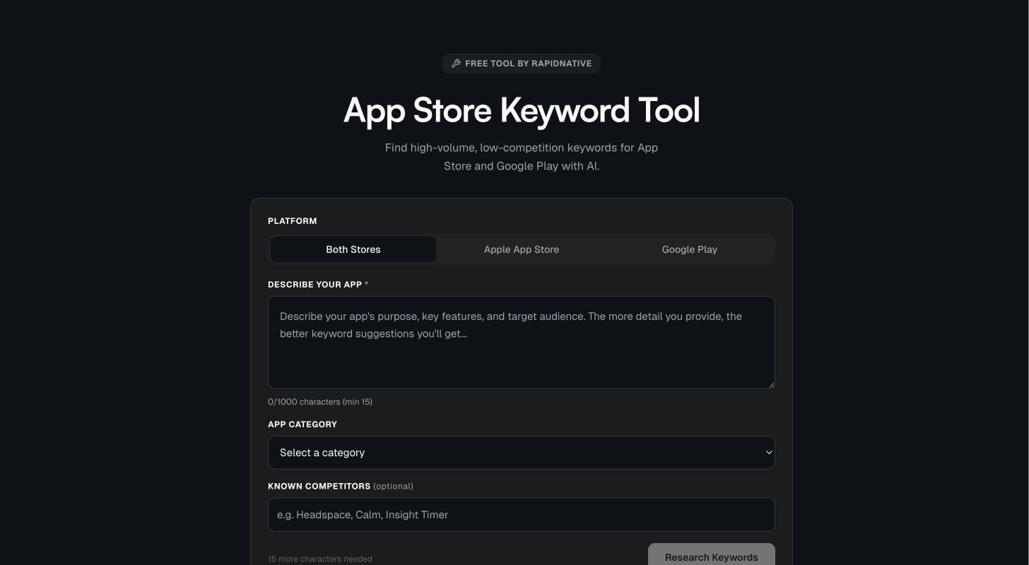 RapidNative free tools gallery image
