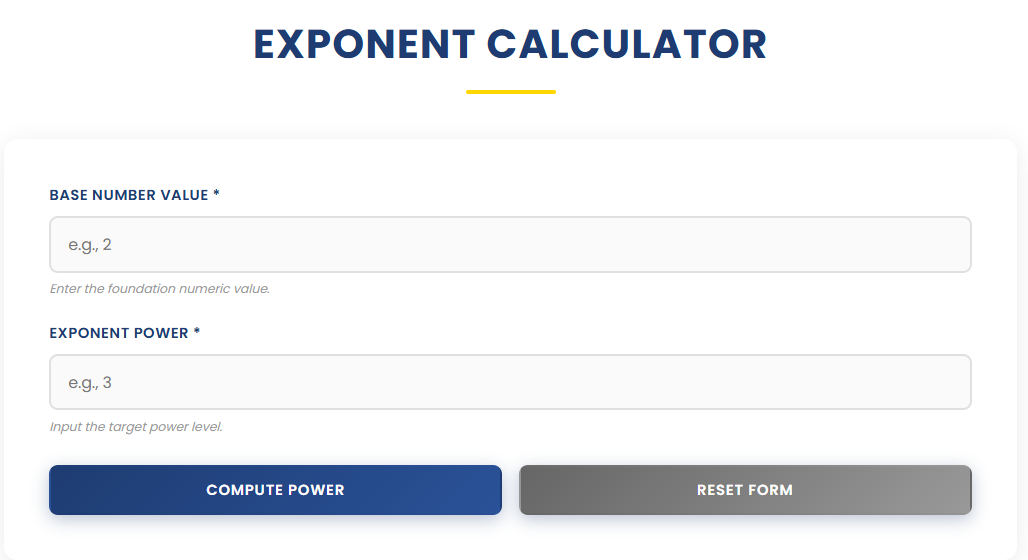 Exponent Calculator | Ease Tools gallery image