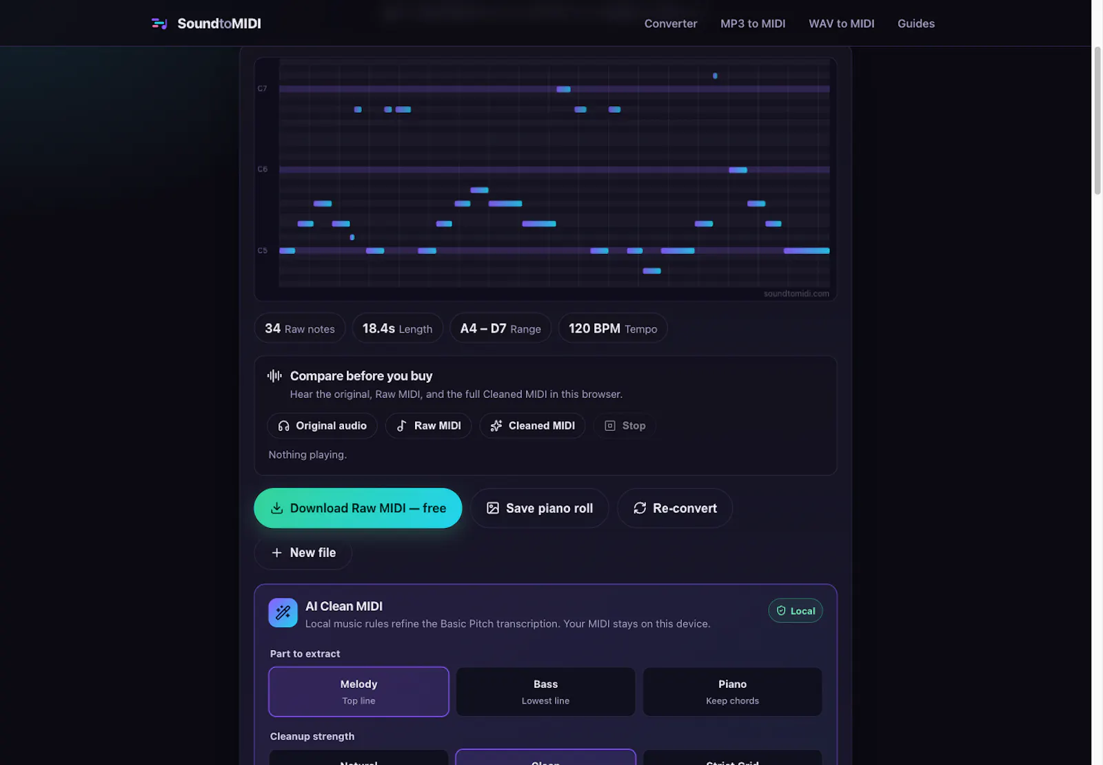 SoundToMIDI screenshot 2
