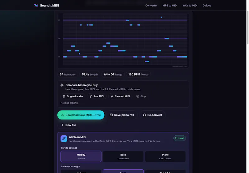 SoundToMIDI screenshot 2