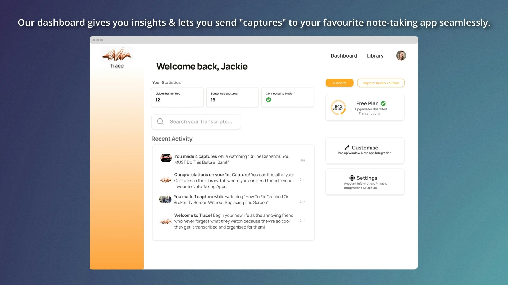 Trace - Youtube Transcription Companion media 2