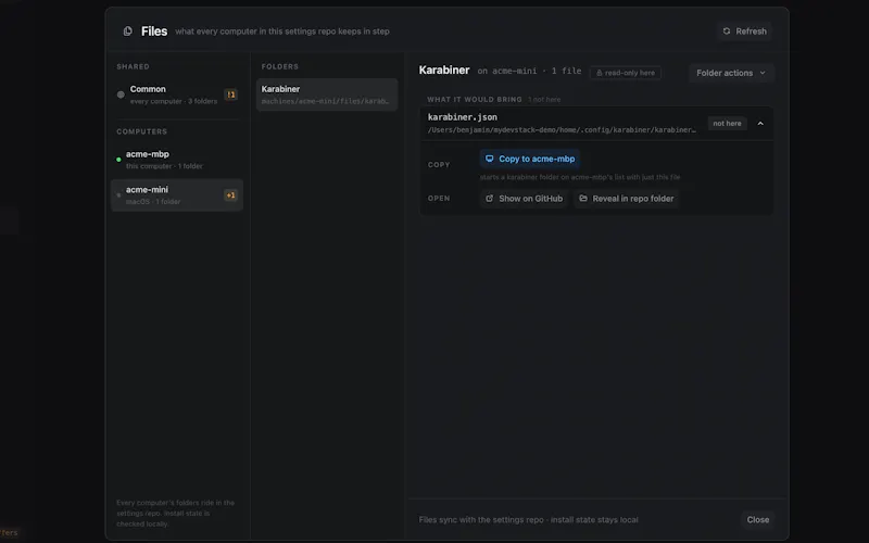 mydevstack screenshot 2