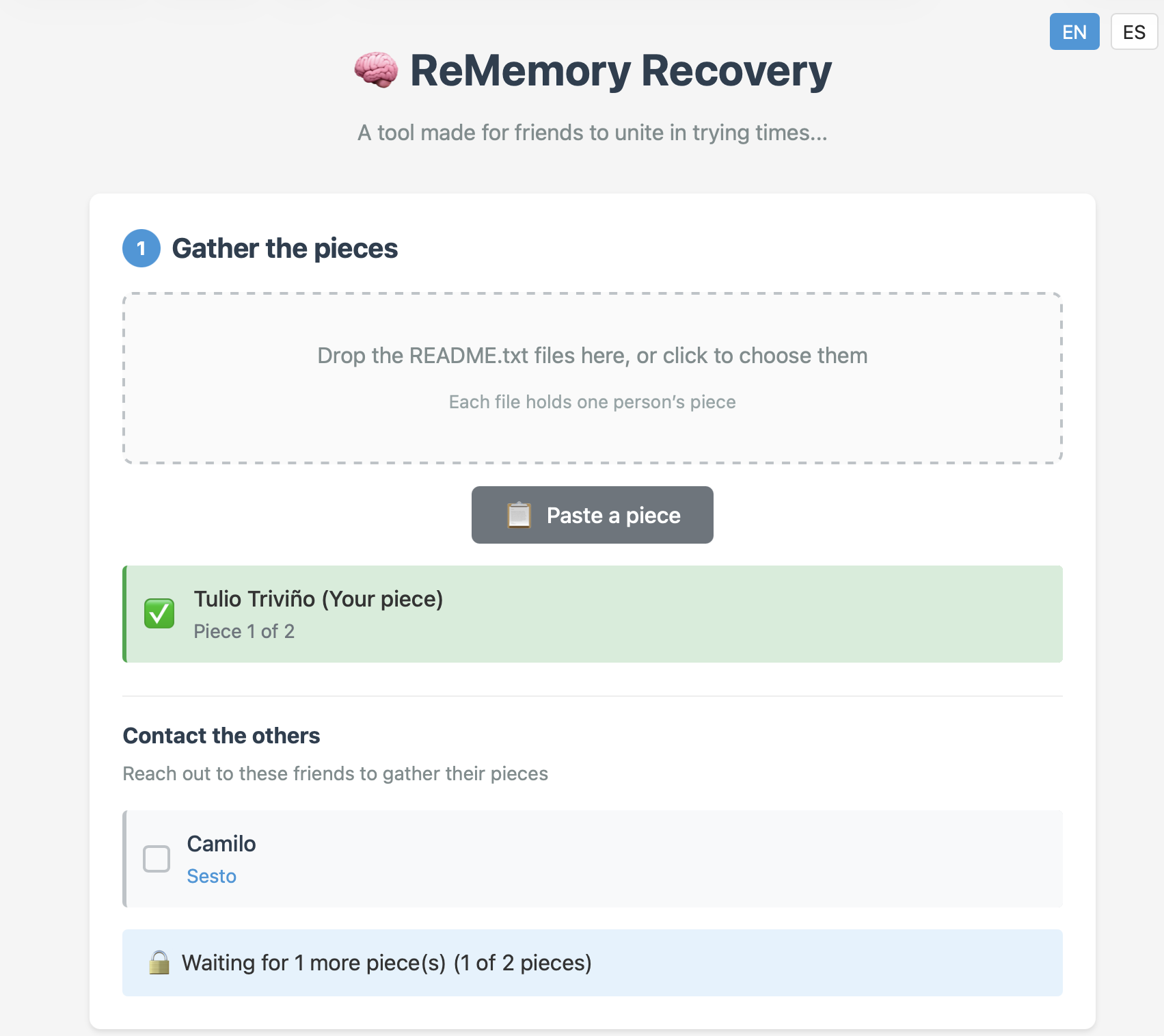 ReMemory - Main product screenshot demonstrating key features and user interface